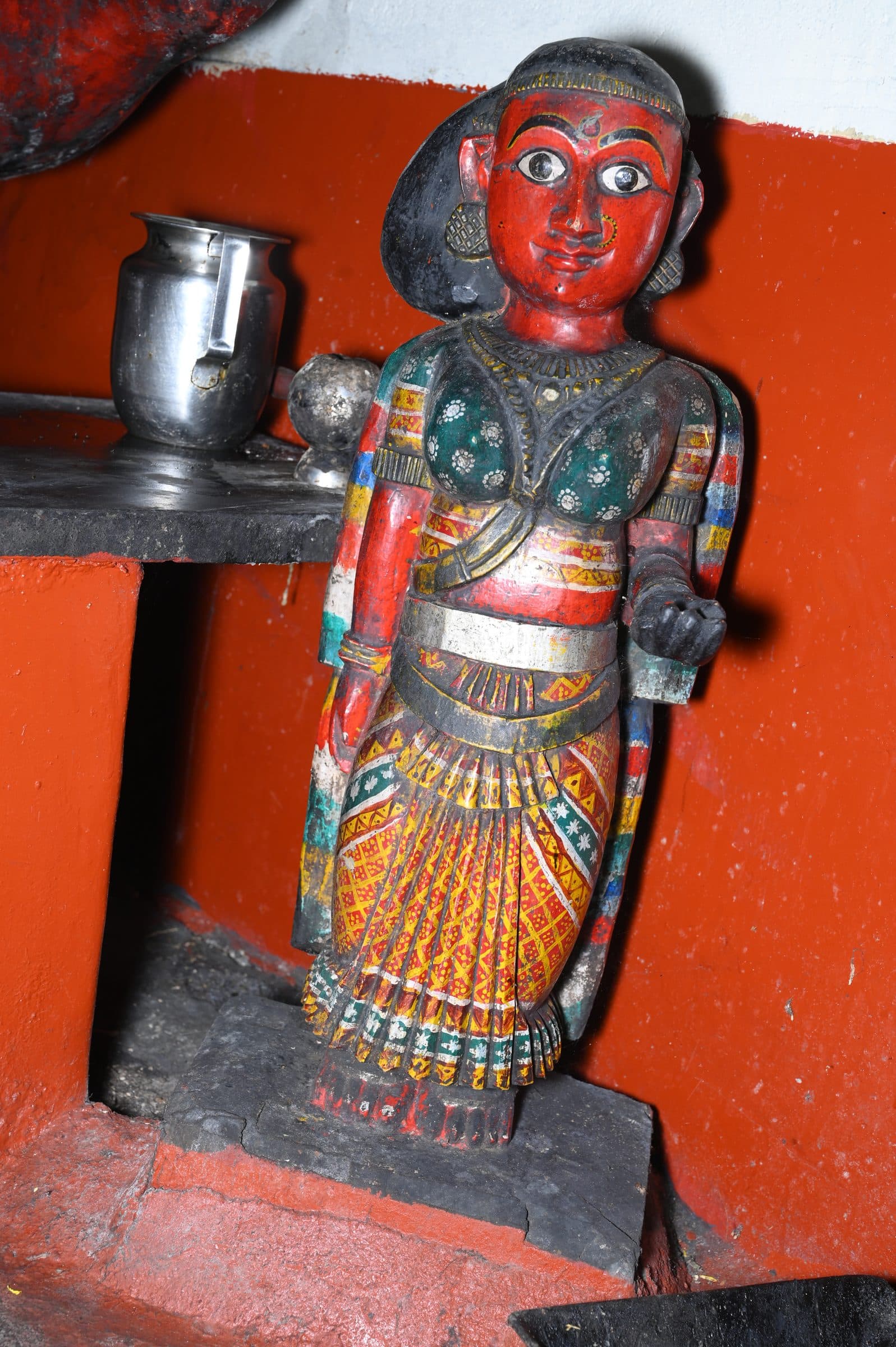 Photograph inside the Mekkekattu Shri Nandikeshwara Temple, one of a series taken during a single documentary visit.